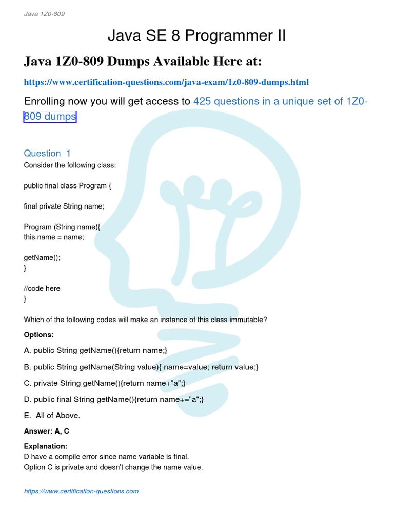 Java SE 8 Programmer II Exam Guide | PDF | Method (Computer Programming ...