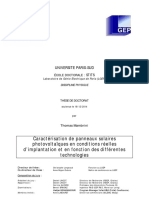 Caractérisation de Panneaux Solaires Photovoltaïques en Conditions Réelles d’Implantation Et en Fonction Des Différentes Technologies