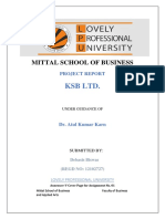 KSB LTD.: Mittal School of Business
