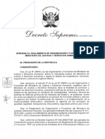 Peru - Regulation on the Organization and Functions of the Ministry of Justice and Human Rights, 2017 [Spa]