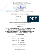 Etude de Diagnostic, D'extension Et de Raccordement Du Réseau D'assinissement de La Commune de Tinbder A La Step de Sidi Aish (W Béjaia)