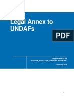Legal Annex To Undafs: Supplement To The Guidance Notes "How To Prepare An UNDAF" February 2015