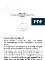 Artificial Intelligence and Machine Learning (18Cs71) : Dr. Venkatesh Shankar Be.,M.Tech., Phd. Yit, Mangalore