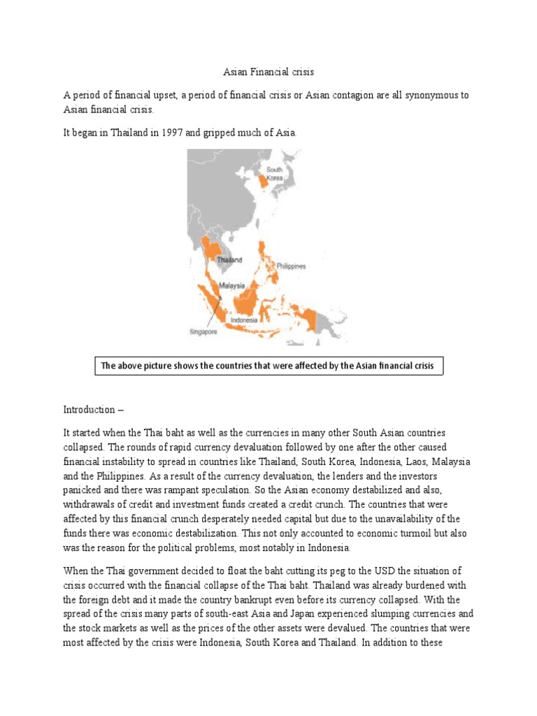 Overview of the Asian Financial Crisis | PDF | 1997 Asian Financial ...