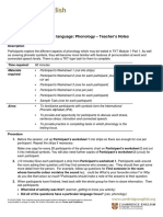 TKT Module 1 Describing Language Phonology