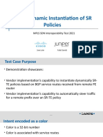 SRTE: Dynamic Instantiation of SR Policies: MPLS SDN Interoperability Test 2021