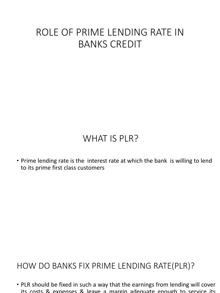 Understanding Prime Lending Rate in Banking | PDF | Loans | Banks