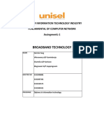 Broadband Technology: Faculty of Information Technology Industry Fundamental of Computer Network Assingmentl-1