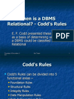 When Is A DBMS Relational? - Codd's Rules