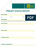 Project Status Report: Company Street Address, City, ST ZIP Code Phone Phone Fax Fax