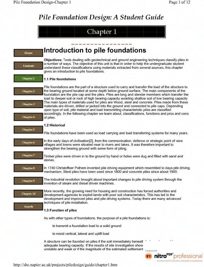 Introduction To Pile Foundations: Pile Foundation Design: A Student ...