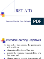 First Aid: Resource Material From Philippine Red Cross