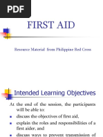 First Aid: Resource Material From Philippine Red Cross