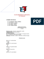 Club Deportivo Español Juveniles: Cuerpo Técnico