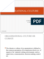 Organisational Culture: Gopikrishnan S1 Mba