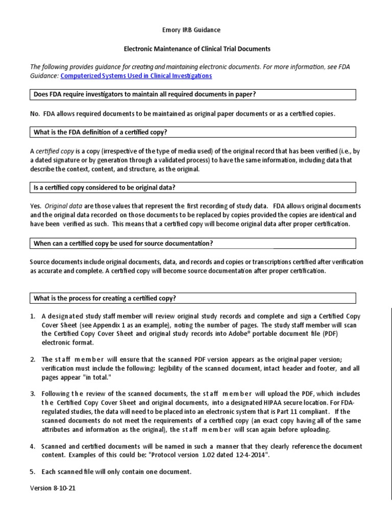 Computerized Systems Used in Clinical Investigations PDF Computing