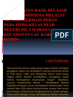 Presentasi Proposal Hariani (Peningkatan Hasil Belajar Bhs. Indonesia melalui Metode Bermain Peran)
