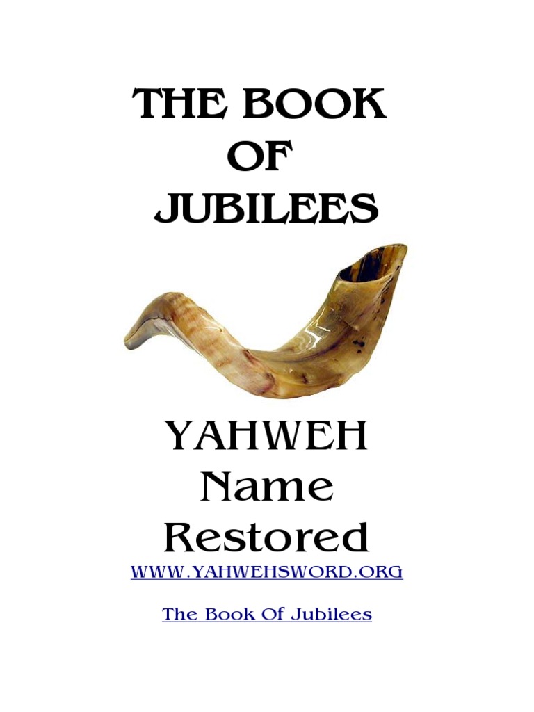 The Book OF Jubilees Yahweh Name Restored PDF Ham (Son Of Noah