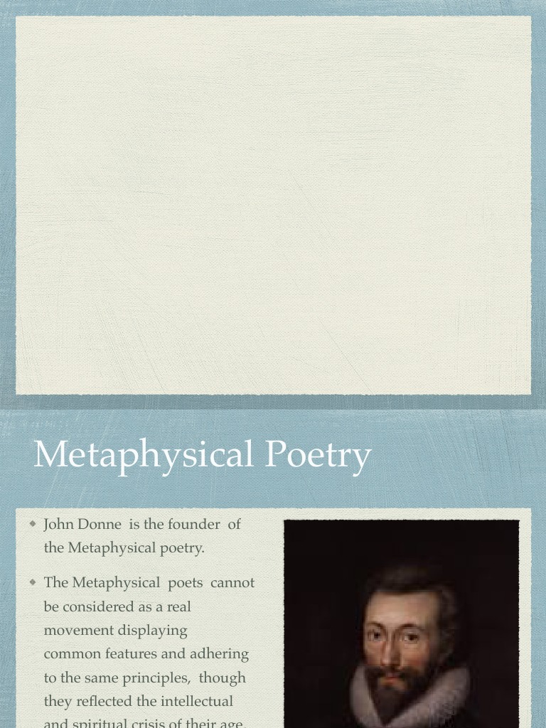 metaphysical poetry research paper