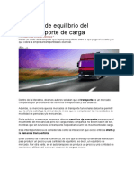 El precio de equilibrio del autotransporte de carga