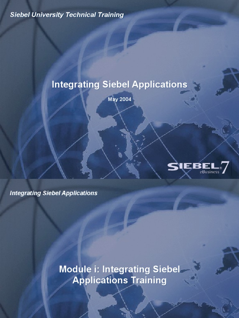 Siebel Applications Integration Training | PDF | Modular Programming ...
