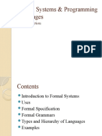 Formal Systems & Programming Languages: An Introduction