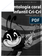 Antología Coral Infantil Cri - Cri Cantemos Todos Vol. 3