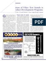 Proper Validation of Filter Test Stands Is Critical For Product Development Programs