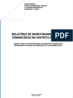 Relatório de Monitoramento Dos Feminicídios No Distrito Federal