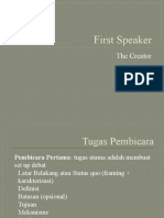 First Speaker