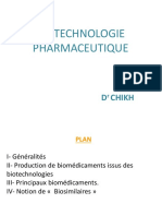 Biotechnologie Pharmaceutique Cours de Galénique Pharmaceutique 3em Année Pharmacie DR CHIKH