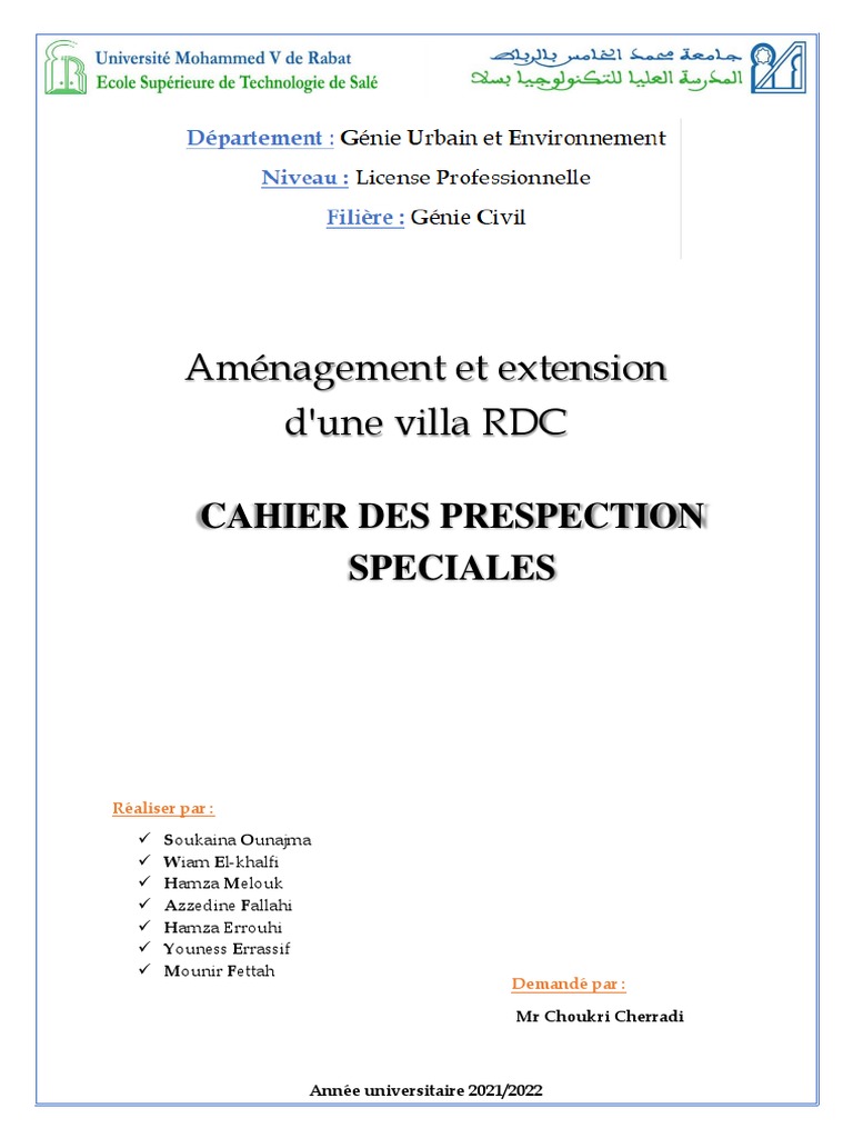 Presentation Page Garde Cahier De Tp Page de Garde-1 | PDF