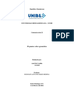 30 Puntos Sobre Gramática