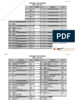 CIE Final Timetable May 2011