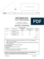 Psychology 2018 Unit 1 Trial Exam