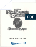 Org Baldurs Gate II Shadow of Amn Quick Reference Card
