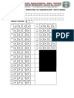 6° Ficha de Respuesta de La Evaluación de Comunicación.