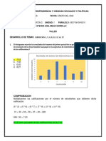 Estadística taller ejercicios matemáticas