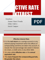 Effective Rate Interest: Members: Jeanne Marie Fronda Jethro Galivo Jerick Campos