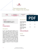 Thermodynamique Des Matériaux - Diagrammes de Phase