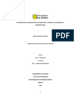 Evaluación de La Producción de Bacteriocinas A Partir de Lactobacillus Y Bifidobacterias