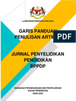 Garis Panduan Penulisan Artikel Tahun 2022 (BPPDP)