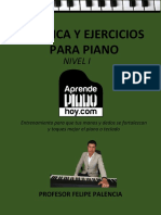 11. Técnica y ejercicios para piano autor Felipe Palencia