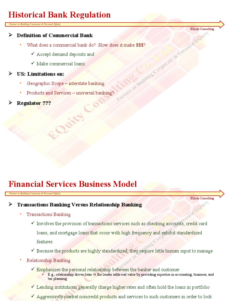 Historical Bank Regulation Definition of Commercial Bank PDF Banks
