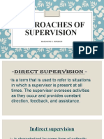 Approaches to Supervision