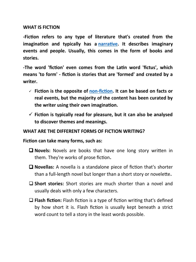 What Is Fiction | PDF | Narration | Narrative