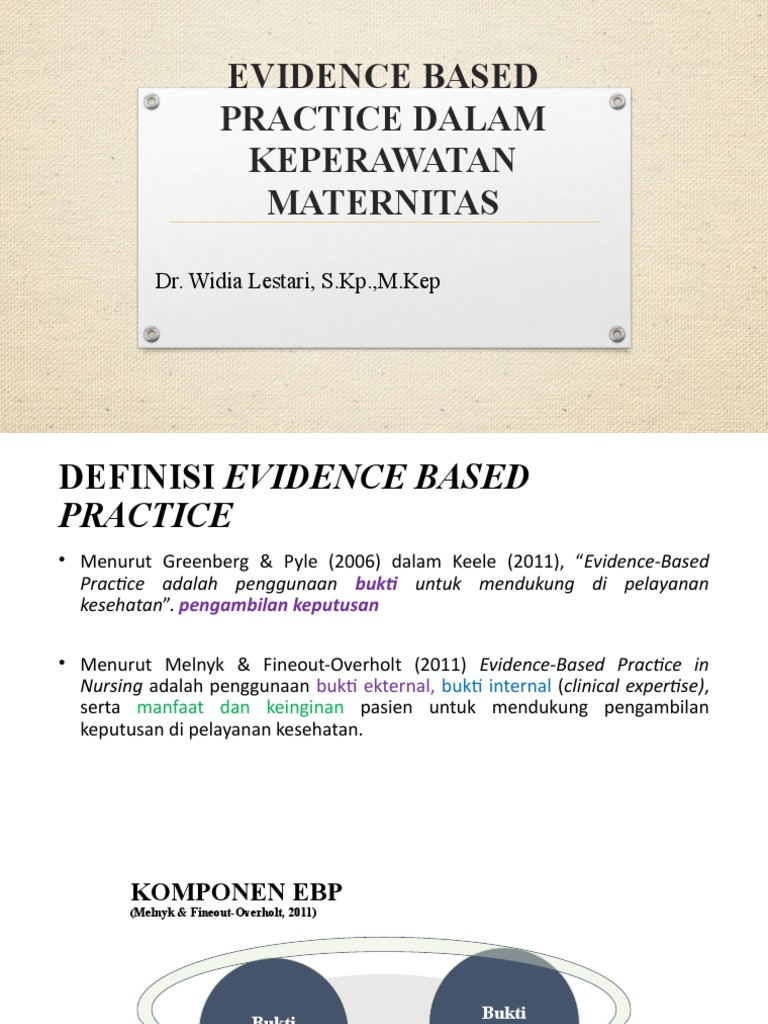 EBP dalam Keperawatan Maternitas | PDF | Pengembangan Diri | Kesehatan ...