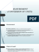 Measurement Conversion of Units