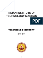 IITM Telephone Directory 2010-2011