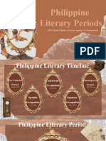 Philippine Literary Periods: (Pre-Colonial, Spanish, American, Japanese, & Contemporary)
